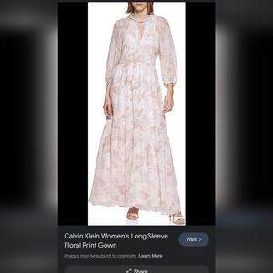 Light floral Calvin Klein gown